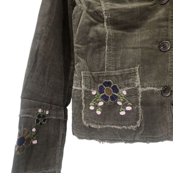 Sandrea Corduroy Embroidered Floral Jacket - Picture 7 of 11